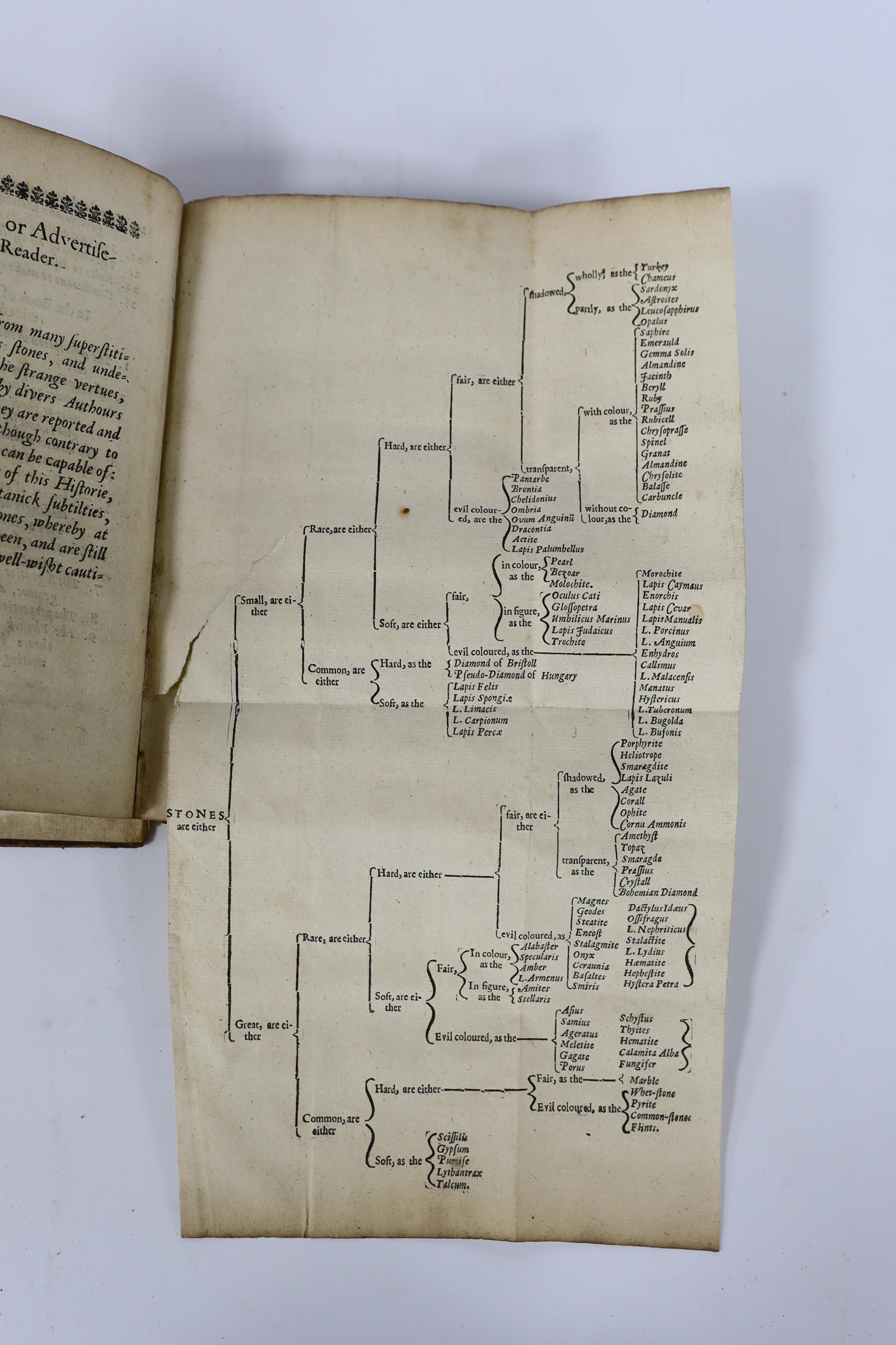 Nicols, Thomas - A Lapidary: or, The History of Pretious Stones, With cautions for the undeceiving of all those that deal with Pretious Stones, 1st edition , issue with ‘’Printer to the Universitie’’ in imprint, small 4t